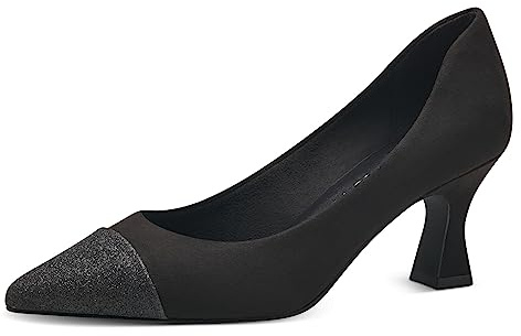 MARCO TOZZI Décolleté Donna con Punta Glitterata, Nero (Black Comb), 39 EU