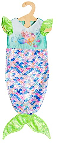 Heless 2320 - Puppenkleidung im Design Meerjungfrau Yara, Kleid mit glitzernden Pailletten für Puppen und Kuscheltiere der Größe 35-45 cm