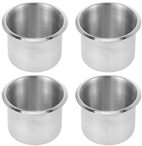 BESPORTBLE Portavasos De Acero Inoxidable De 4 Piezas con Soporte para Vasos De Mesa De Póquer De Drenaje Portavasos De Repuesto para Bebidas para Casas Barco Marino RV