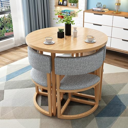 Tavolo Da Pranzo Con 4 Sedie,set Tavolo E Sedie,Tavolo Da Conferenza Rotondo,Tavolo Da Pranzo E Sedie,tavoli Rotondi Da Pranzo Moderno,tavolo Rotondo 80 Cm Per Sala Da Pranzo,cucina,soggiorno ( Size :
