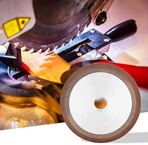 Tbest Hartmetall-Schleifscheibe, Sägeblatt-Schärfgerät, 100-Mm-Harz-Schleifscheibe, Super-Abrasiv, 60er Fein, Kompatibel mit Winkelschleifmaschine, Hartmetall, Wolframstahl, Stahl