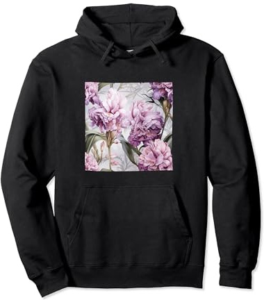 Motif floral sauvage aquarelle jacinthe Sweat à Capuche