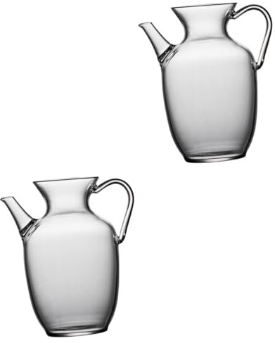 TOPBATHY 2St Kleiner Songtopf Trinkkrug heißer flüssiger Wasserkrug chinesische Teetassen aus Glas Teegeschirr Glaskrug beheizbare Teekessel Haushalt Tee Set Bierdose