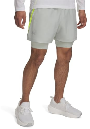 Under Armour Mens UA Launch 2 in 1 7 Shorts Green L