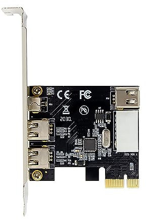 BaoFufc 1 Set PCI-e 1X IEEE 1394A 4 Port (3+1) Firewire Card Adapter 1394A PCIe mit 6 Pin auf 4 Pin IEEE 1394 Kabel für Desktop 1394 Adapter