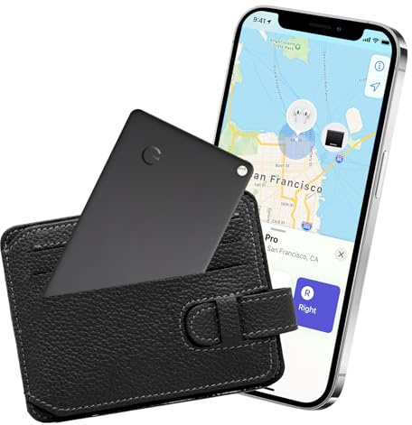 Olycism Localizzatore Bluetooth (Solo per IOS, NON per Android) Smart Card | La posizione di questo localizzatore è visibile tramite l'app Find My del sistema IOS, permettendo una ricerca con un clic.