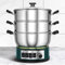 VoOqo Vaporiera Elettrica per Cucinare, Pentola Elettrica Multifunzione da 2100 W, Vaporiera Elettrica per Verdure in Acciaio Inossidabile 304, Timer da 60 Minuti, per Vapore/friggere/stufare/bollire