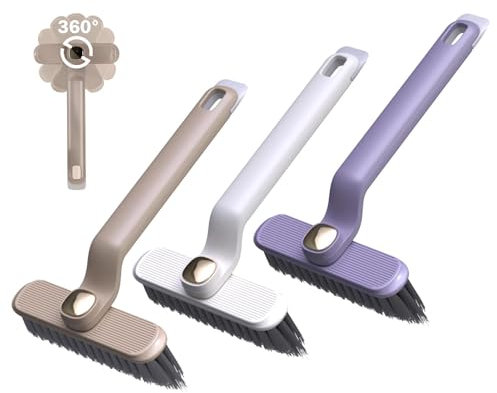 3 Pieces Joint Brush Bathroom Joint Cleaner, Hard Bristles Joint Cleaning Brush, 360° Multifunctional Rotating Cleaning Brush, for Joint Cleaning in Bathroom, Toilet, Kitchen etc