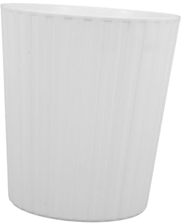 Uonlytech Petite Poubelle de Bureau sans Couvercle en Plastique Blanc Légère et Résistante à l'usure pour Bureau ou Voyage, pour Petits Déchets et Pelures de Fruits