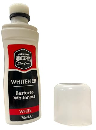 Shoe Treats Liquid Shoe - Trainer - Sneaker Whitener - Cleaner, Restores Whiteness, 75ml - With Applicator Sponge