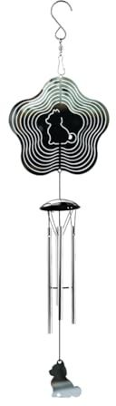 Kznifmk Carillons Éoliens Décoration Extérieure, Carillons Éoliens avec 4 Tubes en Aluminium Épaissi pour Maman Grand-Mère Femmes 52 X 15 cm D