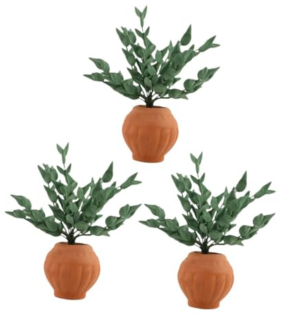 Toyvian Lot De 3 Petits Bonsaïs Décoratifs pour Maison De Poupée Fausses Plantes Succulentes Petits Bonsaïs À Fleurs De Fleurs