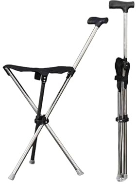 Bastone pieghevole con sedile per adulti, sedia pieghevole leggera per camminare, sedia portatile per escursionismo