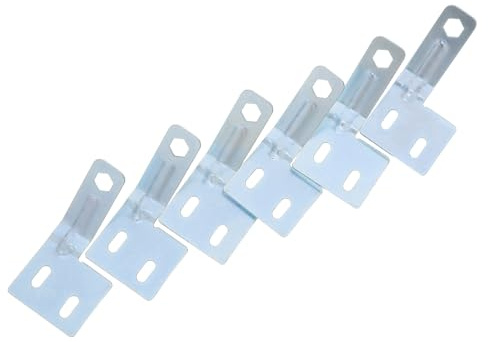 NUOBESTY Lot de 6 Quincailleries D'alignement Métalliques pour Portes Pliantes de Placard Pièces de Rail pour Portes Coulissantes Accessoires de Réparation Solide pour Quincaillerie