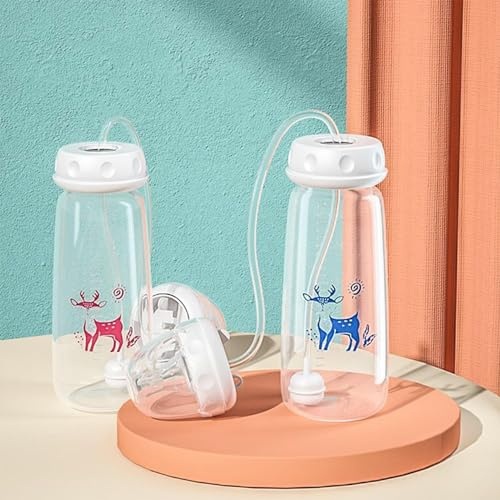 2pcs Biberon Anti Coliche A Mani Libere, 240ml Biberon Latte Ciuccio Flusso Rapido Regolabile Con Cannuccia Tettarella, Biberons Allattamento 3 In 1 A Collo Largo A Tenuta Stagna Silicone