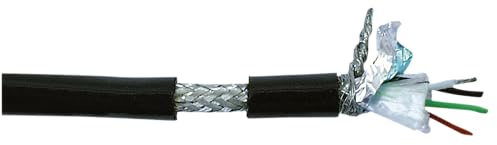 DAP Dig-Quad Câble DMX 4 broches Noir Rouleau de 100 m