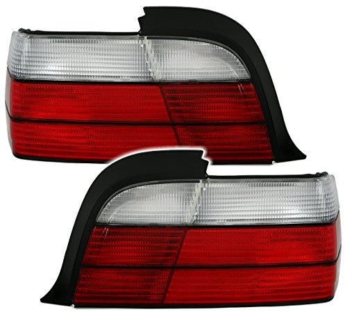 Rückleuchten Set, geeignet für 3er BMW E36 (Coupe + Cabrio). Ausführung: Rot-Weiß.
