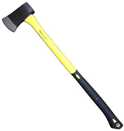 Hilka Tools 60601004 4lb Axe with Fibre Glass Shaft, Black & Yellow