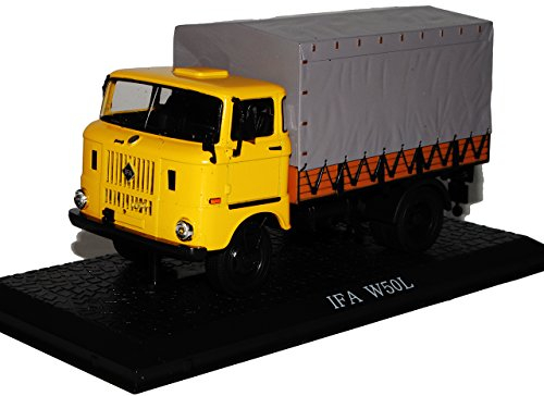 IFA W 50L DDR LKW Gelb mit Plane 1965-1990 1/43 Atlas Sonderangebot Modell Auto