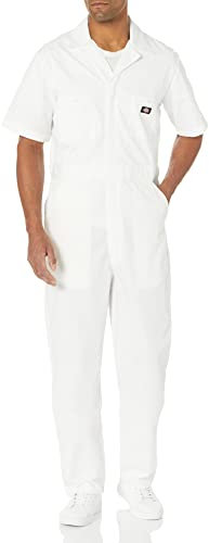Dickies Manches Courtes Combinaisons Utilitaires de Travail, Blanc, M/Taille Homme