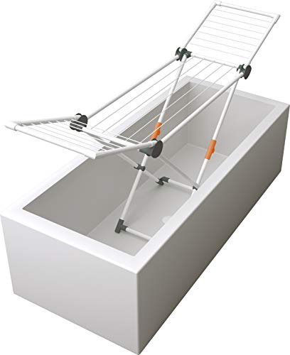 Juwel Superdry 40102 Mini Clothes Airer with Washing Line Drying Length 12 m Grey Space Saving for Single Household