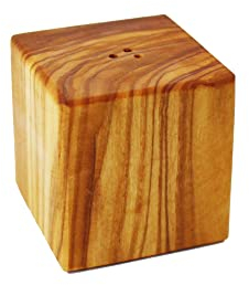 Mitienda - Salero hecho con amor en forma de dados de madera, utensilios de cocina, accesorios de cocina, hecho a mano, regalo de madera de olivo