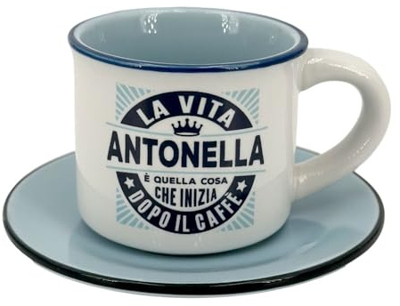 CLEARCO TAZZINA DA CAFFE' PERSONALIZZATA CON PIATTINO - ANTONELLA