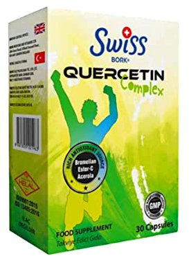 SWISS BORK Quercetin Supplement with Ester C and 5+ More Ingredients - Your Essential Supplement for Immune Health, Antioxidant Boost, and Overall Vitality - 30 Capsules