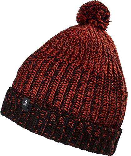 Odlo Unisex Heavy Knit Mütze, Black - Ketchup
