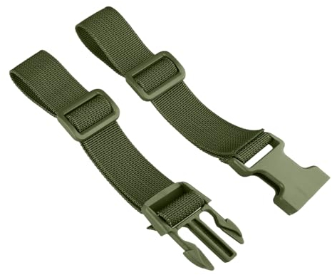 TRIWONDER 25mm Backpack Chest Strap Adjustable Sternum Strap Rucksack Chest Belt with Quick Release Buckle for Hiking Travel (Army Green - 2 Pcs)