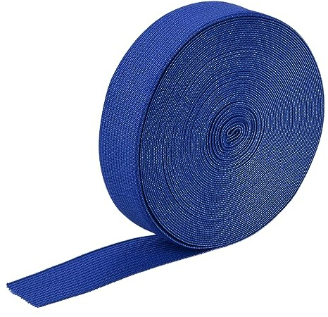 sourcing map 2.5cm Gummiband Breit zum Nähen, 9 Meter Elastic Rubber Band, Breites Gummiband für Hosen, Bund, Stoffe zum Nähen (Blau)
