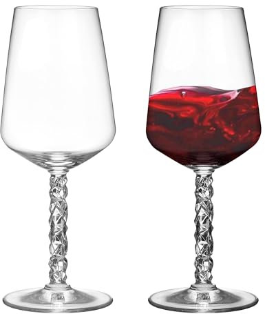 Orrefors Carat Lot de 2 verres à vin classiques à pied avec couvercle – Verres à vin en cristal pour cuisine et salle à manger, service polyvalent pour merlot, pinot noir, mimosa, passe au