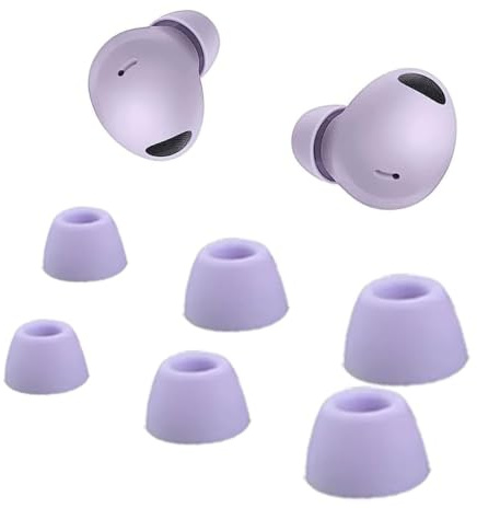 Adhiper 3 Pairs Silicone Galaxy Buds 2 Pro Ear Tips Earbuds, Compatible with Samsung Galaxy Buds 2 Pro (S/M/L Purple)