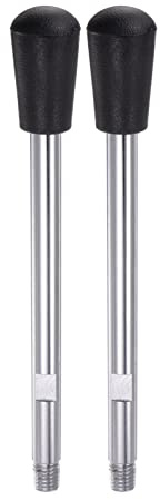 sourcing map 2Stk Klemmen Handgriffe M12 Gewinde Chrom Beschichtete | Kurbel Handgriff Griffe Handwheel Schraube Stiel, 210mm 8.3 Länge, Drehbare, Für Drehmaschine
