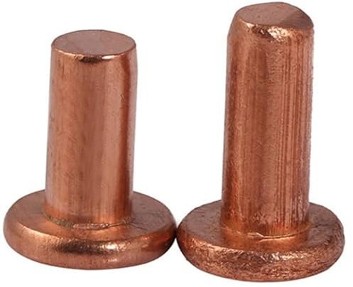 M8 8 mm Senkkopf-Flachkopf-Nietmutter aus massivem Kupfer, Einsatzmuttern-M8 x 16 mm, 2 Stück