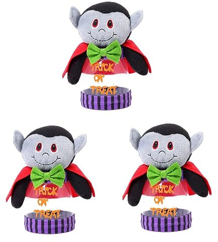 HEMOTON 3 Pezzi Di Halloween Candy Jar Fantasmi Plastica Biscottiera Decorativa Candy Box Per Festa Per Halloween Decorazione E Conservazione