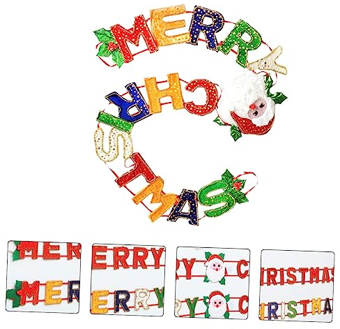 SAFIGLE Weihnachtsbanner Deko Mit Motiv Lustiges Bunting Für Party Hängen An Wand Fenster Oder Partytisch Für Festliche Atmosphäre