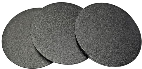 Qrity 3 PCS Plastic Button Plugs, 75mm Round Drill Hole Cover Caps, Snap on Type, Furniture Hole Caps, Black, for Cabinet Desk Table Chair Cupboard Wardrobe