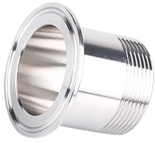 ZHGUIMING Tri clamp Adapter DN40-DN100 Stainless Steel Sanitary Male Threaded Ferrule Pipe Fitting for Homebrew 1-1/4” 2 3 4(4inchDN100 OD130mm)