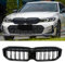 Hengjiayao G20 Kühlergrill für BMW 3er G20 G21 Schwarze Nieren kamera G20 G21 LCI Sport Grill G21 Vorne Nieren Doppelsteg Grill 2022-2024 Glanz Schwarze (For 3er G20 2022-2024 LCI)