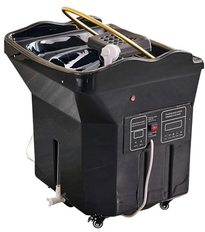 JXUANMM Équipement de Spa pour la tête, équipement de Spa pour la tête à Double Chauffage et Circulation d'eau, Japonais, avec réservoir d'eau de 60 L, pour Salons et spas Set1-Black