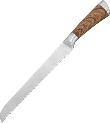 Kalexion Coltello da pane professionale - Coltelli da cucina in acciaio inox con lama seghettata 20 cm, Coltelli da cucina professionali, coltello per pane, coltelli tavola per cuochi e panificatori