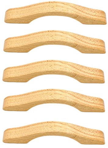 Schrankgriffe aus Holz, 96 mm Lochabstand, Massivholz, Schubladengriffe für Küchenschränke und Schreibtische, Möbelbeschläge mit Knöpfen, 20 Stück