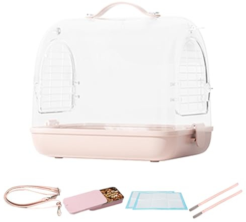 Seartador de aves: jaula de viaje de portador de aves, caja de transporte de pájaros | Mochila portátil portátil de pájaros transparentes, perra de jaula de pájaros, hámster con suministros, accesorio