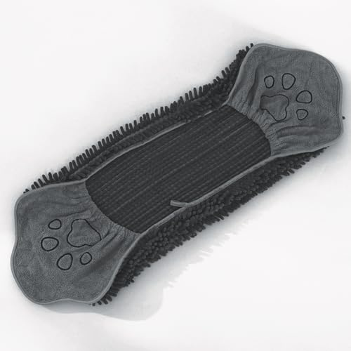 Zillary Toallas para Mascotas, Toalla de Microfibra para Perros, Toalla Súper Absorbente para Mascotas, para Perros Grandes y Medianos y Gatos, Lavable a Máquina (Gris Oscuro, 30,7 * 13,78 In)