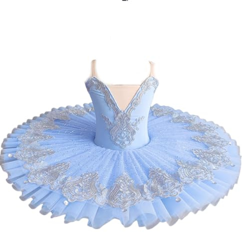 Vestido de Ballet para Niñas Vestido de Tutú de Lago de Los Cisnes Camisola Leotardo de Gimnasia Disfraz de Bailarina de Salón Disfraz de Fiesta Disfraz de Actuación (150)
