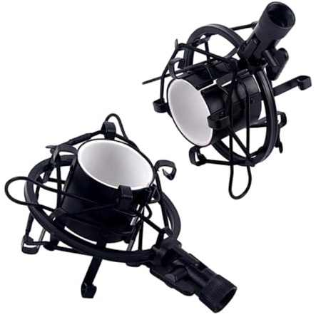 Abaodam Supporto Antiurto per Microfono Condenser – Supporto per Stand Microfonico Assorbimento Urti e Riduzione Rumore, Montaggio Facile per Studio di Registrazione