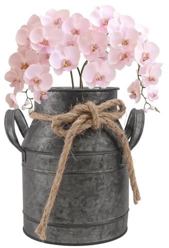 OSOLADY Blumeneimer Retro Eisen Blumentopf Vintage Milchtopf Dekoration Garten Wohnzimmer Deko Ornamente