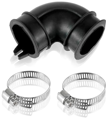 WD24X33918 Geschirrspüler-Umwälzpumpe zum Absaugen von Winkelschlauch mit Klemmen, passend für GE-Geschirrspüler, ersetzt WD19X25700, WD19X25460 (WD24X33918 Geschirrspülerpumpenschlauch)