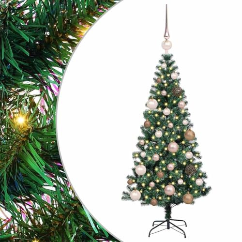 vidaXL Künstlicher vorbeleuchteter Weihnachtsbaum Grün 120 cm